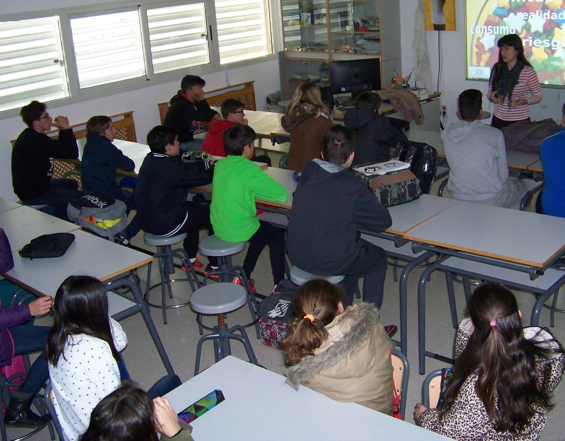 Alumnos del IES San Martín durante la intervención 