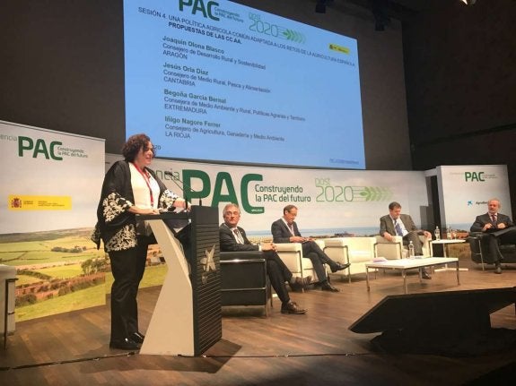 Begoña García Bernal, durante su intervención, ayer, en Madrid