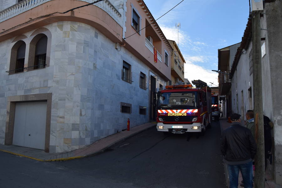 Imagen del incendio ocurrido en la calle Castejón