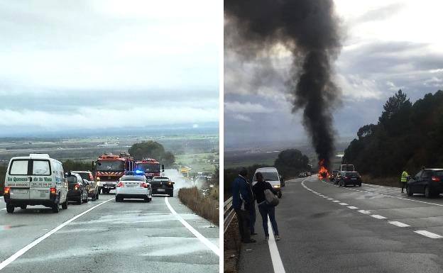 Una mujer herida grave y otra leve en un accidente de tráfico en las cuestas de Torreseca