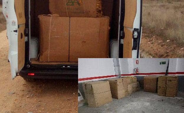 Detienen a una mujer con 730 kilos de tabaco en rama en una furgoneta en Navalmoral