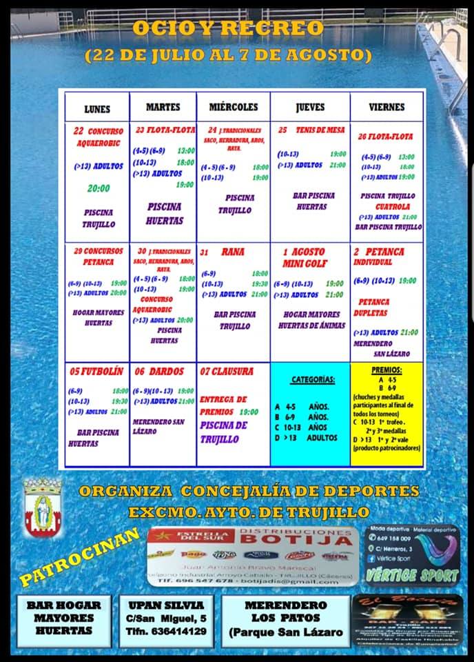 Las actividades de 'Ocio y recreo' comienzan este lunes