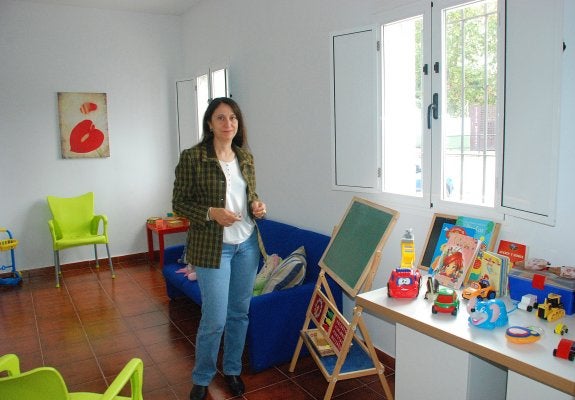 Ana Rodríguez, en las dependencias que tenían cedidas por el Ayuntamiento 