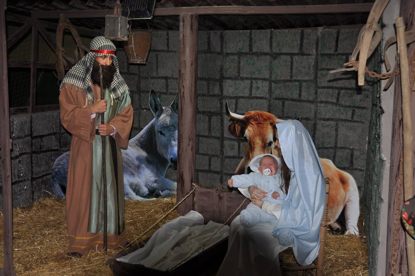 El portal con San José, la Virgen María y el Niño, en una edición anterior. 