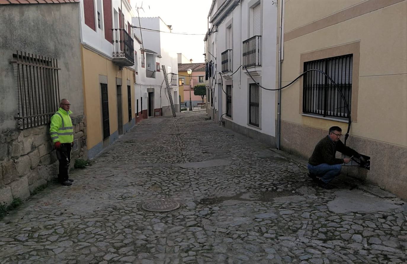 La calle Manzanillo con las actuaciones previas. 