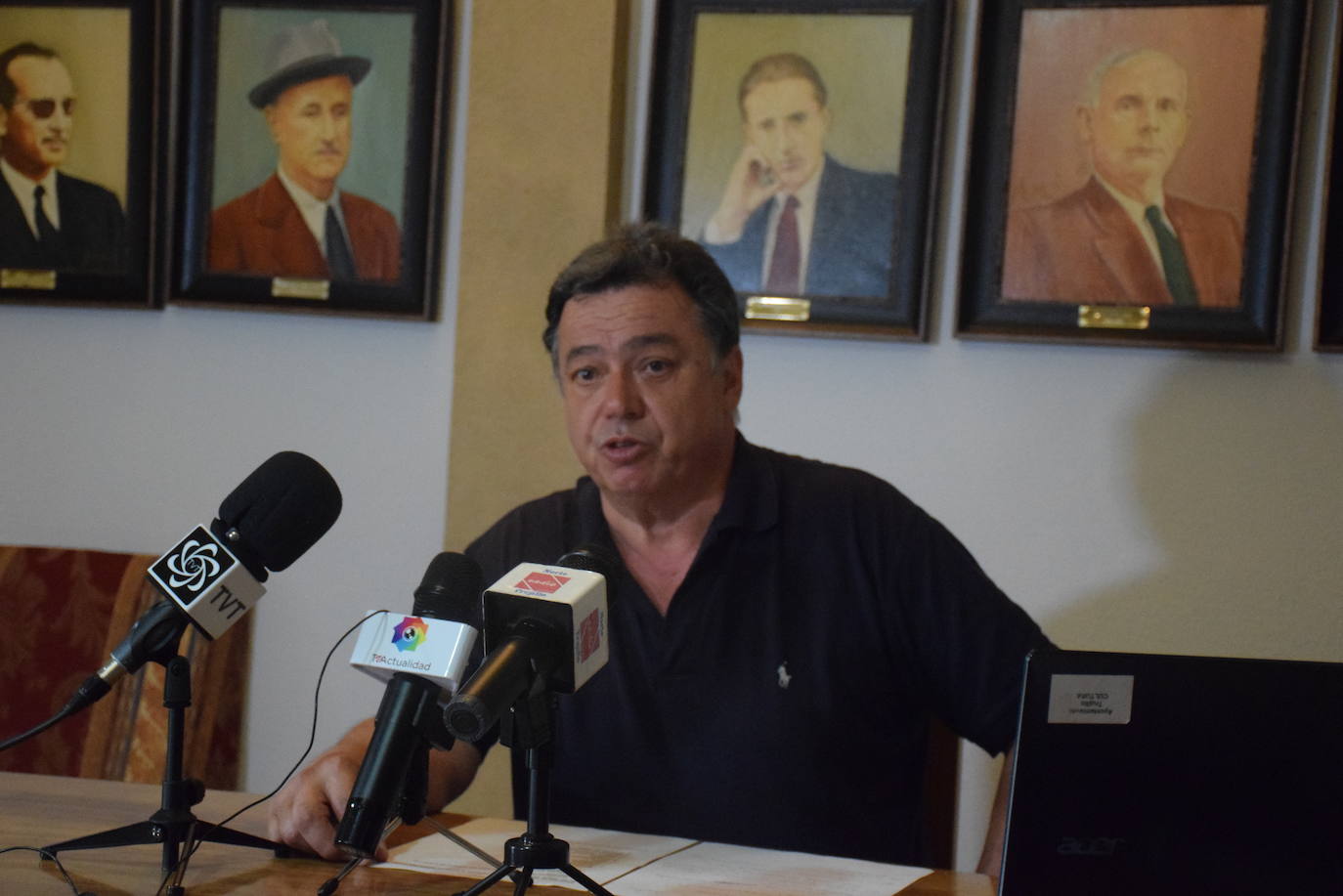 El alcalde, en su comparecencia ayer. 