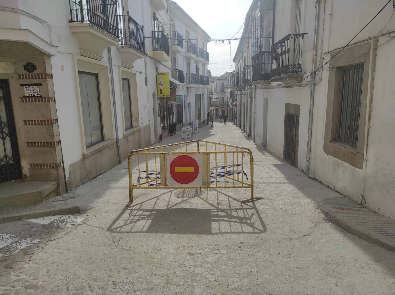 La calle Herreros, cerrada al tráfico 