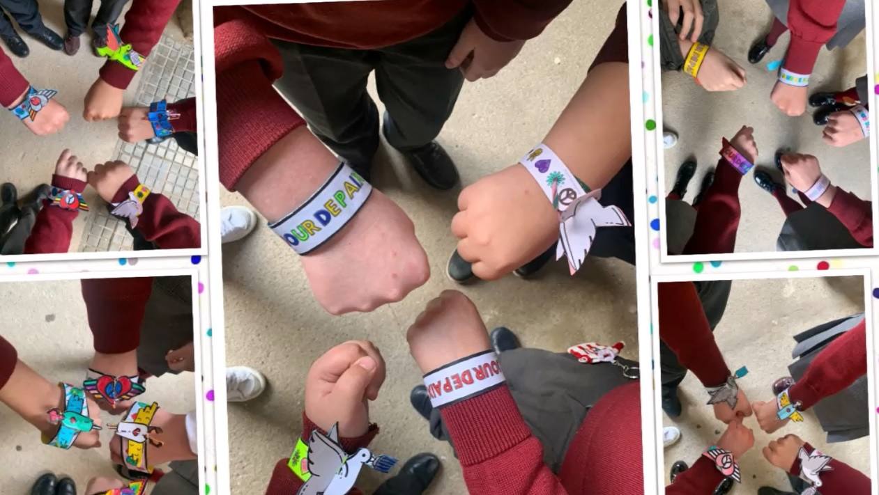 Uno de los trabajos realizados en el colegio María de la Paz Orellana 