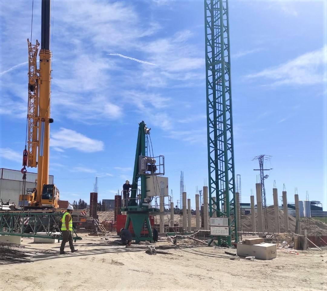 La obra para el futuro parque de bombero 