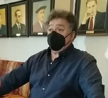 El alcalde en la rueda de prensa de ayer 