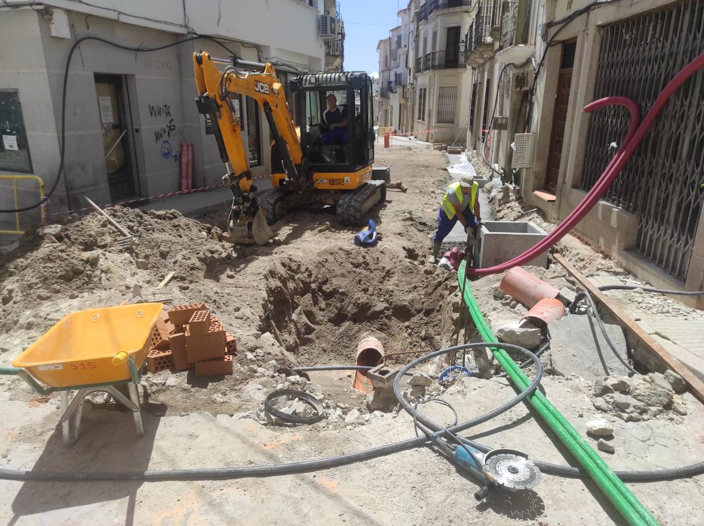 Las obras en la calle Margaritade Iturralde 