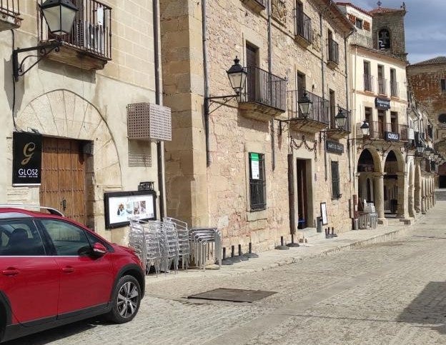 Zona de la plaza Mayor afectada 