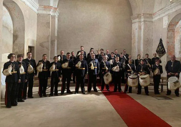 Integrantes de la banda de Jesús Nazareno en su sede 