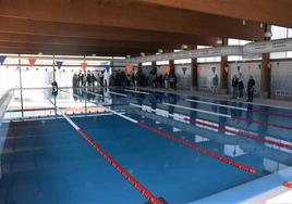 La piscina climatizada en el momento de la inauguración