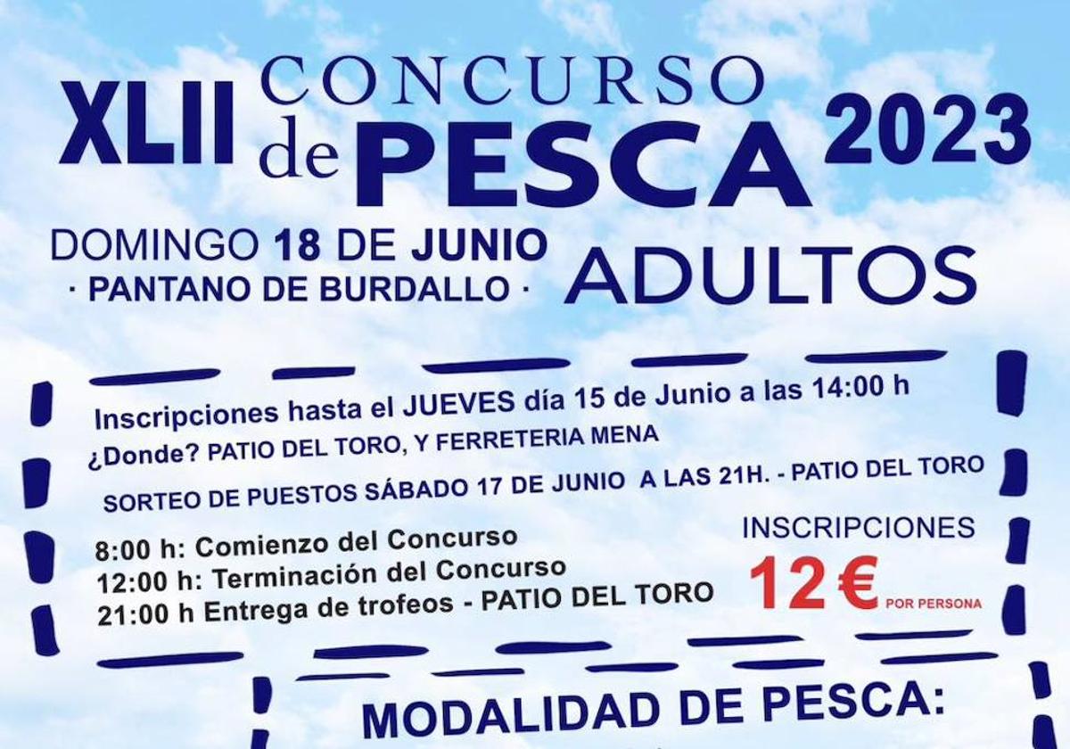 El concurso de pesca para adultos será el 18 de junio