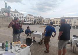 Un momento de uno de los rodajes.