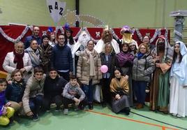 Organizadores del belén viviente en una imagen del año pasado