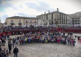 Asistentes al encierro con mansos