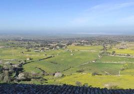 Vista del berrocal desde La Coria, sede de la Fundación Xavier de Salas