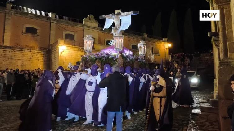 La primera imagen en salir fue el Cristo del Perdón en Trujillo
