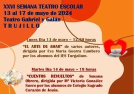 La Semana del Teatro Escolar acogerá a tres centros educativos y una compañía