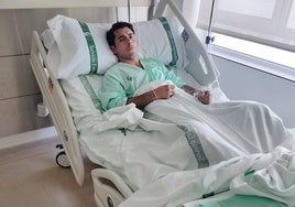 José Rojo, en el hospital, ayer.
