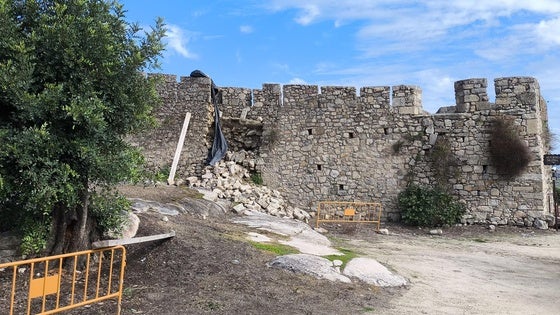 El tramo caído de la muralla en abril debería estar listo a principios de enero
