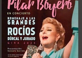 Pilar Boyero ofrecerá hoy un homenaje a Rocío Jurado y Rocío Dúrcal en el teatro