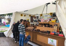 Uno de los puesetos de artesanía en el paseo Ruiz de Mendoza.