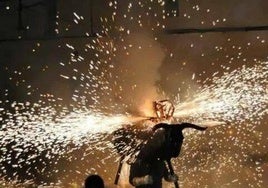 El toro de fuego de Belén.