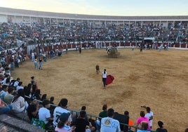 Un momento del festejo taurino