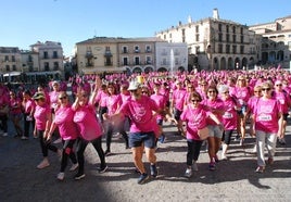 Participantes en la salida de la marcha.