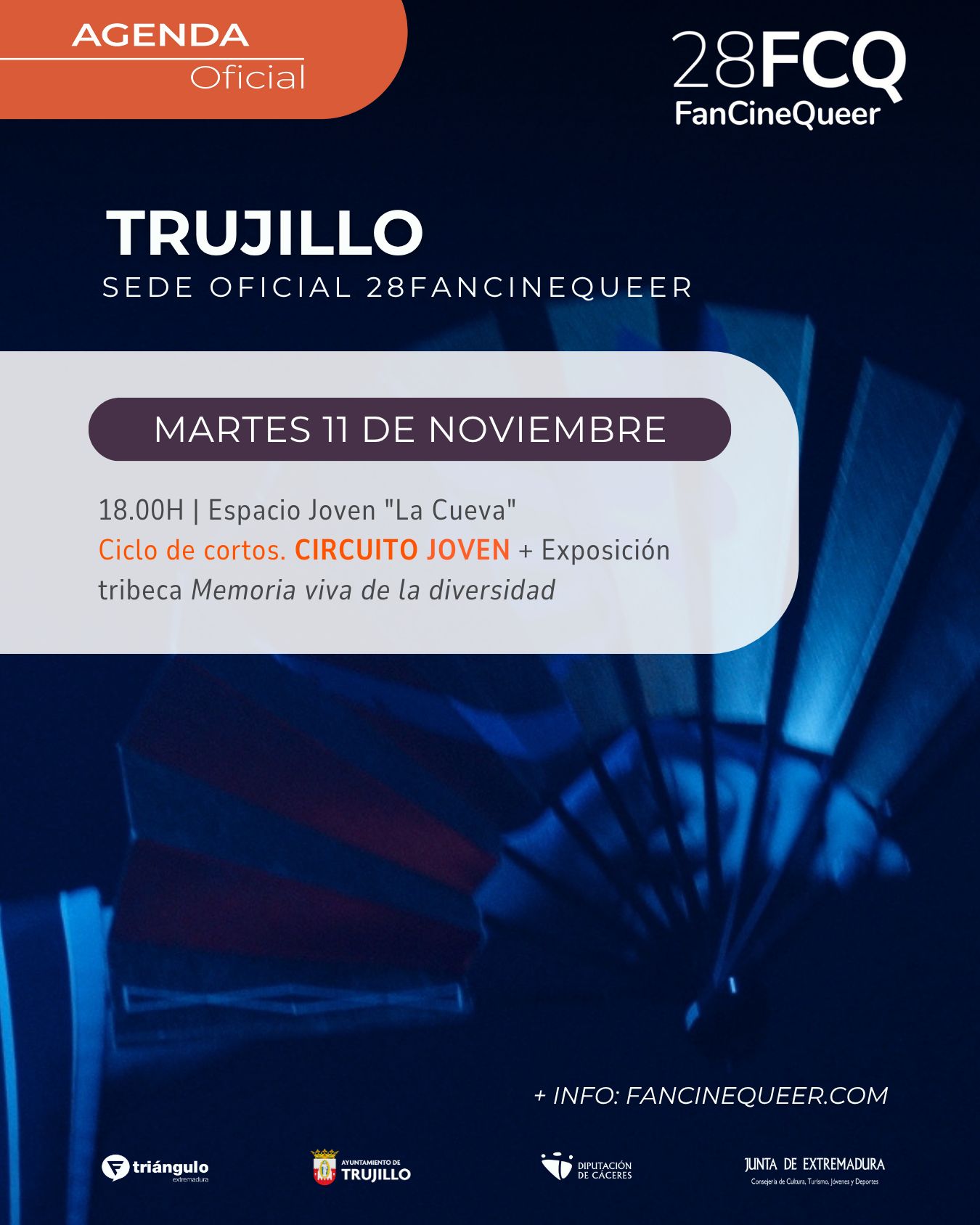 El Festival de Cine LGBTI de Extremadura estará en la ciuad el 11 de noviembre