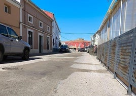 La vía afectada por las obras