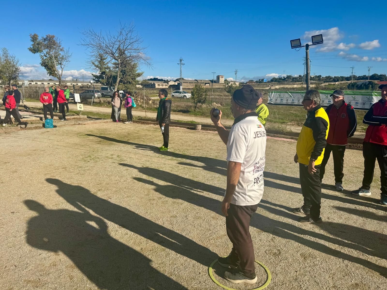 Jesús Hueso en un campeonato de petanca hace unas semanas.