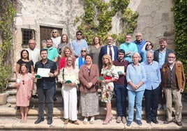 Organizadores y premiados de los Coloquios Históricos de Extremadura, una actividad apoyada por la Fundación trujillana.