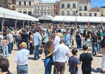 Participantes en la Feria del Queso, ayer
