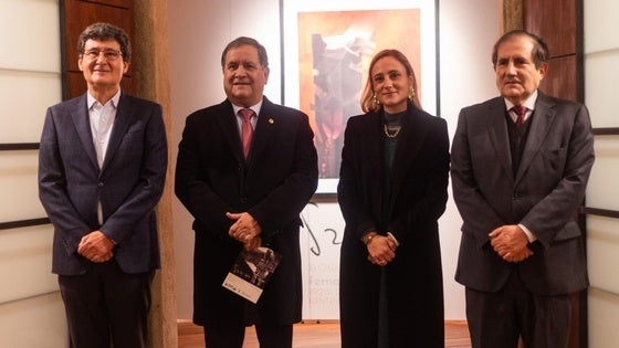 Dirigientes de la fundación trujillana y de la Embajada de Perú en España