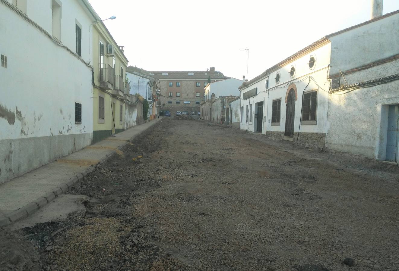 La calle Atalaya en obras. 