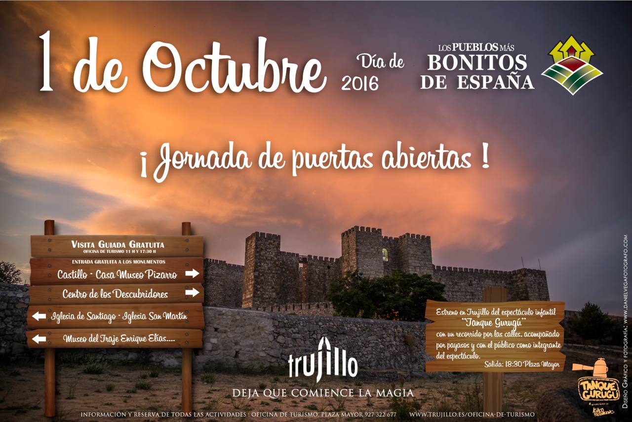 Trujillo celebrará el 1 de octubre el día de 'Los pueblos más bonitos de España'