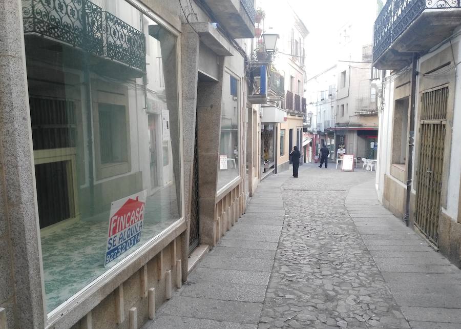 Una de las calles más perjudicadas, la calle Tiendas 