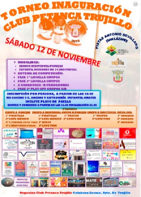 El Club de Petanca realizará mañana la jornada de inauguración de la agrupación