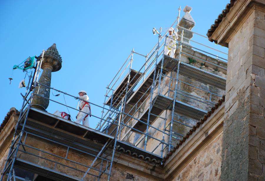 Operarios en las obras de San Francisco 