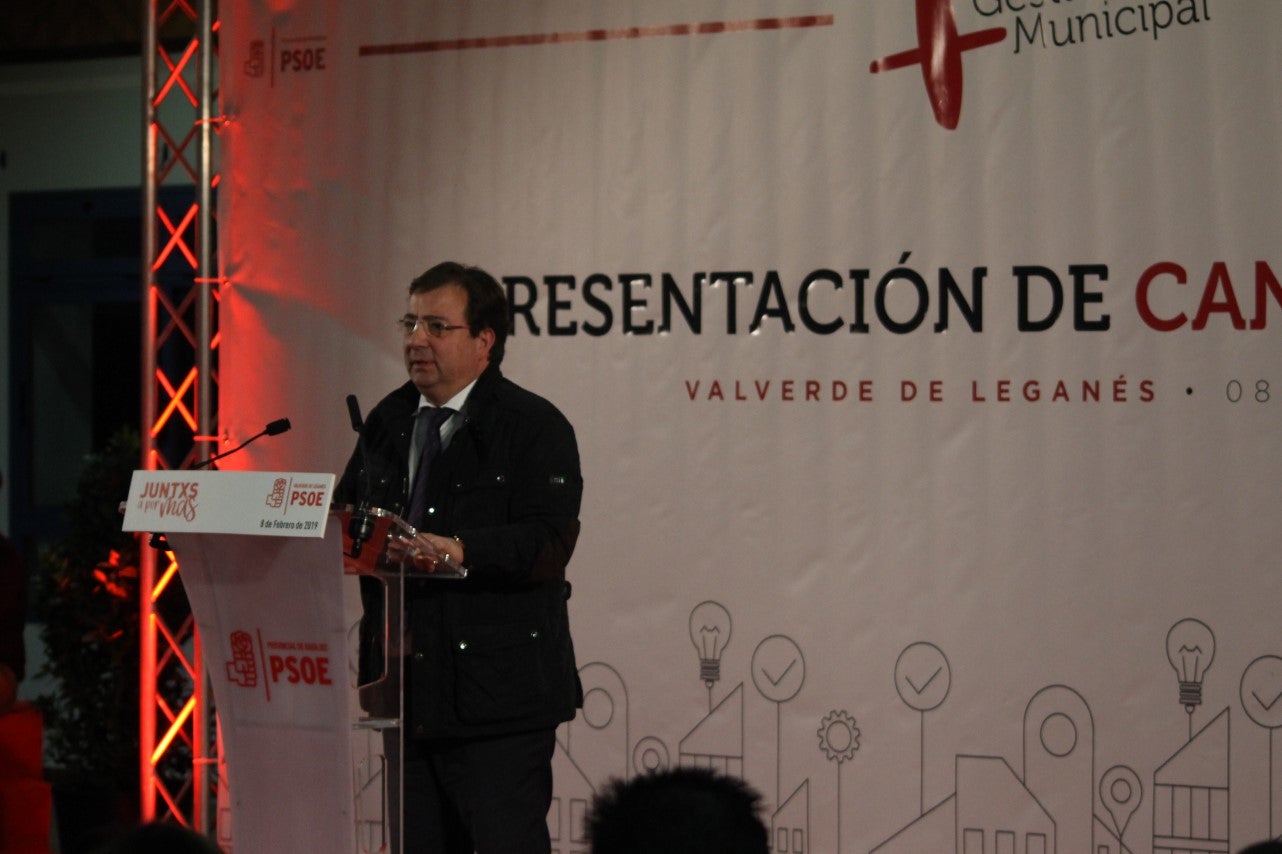 Imágenes de la presentación de la candidatura de Manolo Borrego a la alcaldía del ayuntamiento de Valverde, con la visita del presidente de la Junta, Guillermo Fernández Vara (08-02-2019)