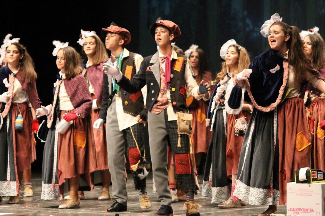 Imágenes de la actuación de Los Nuevitos Flama en el Concurso de Murgas Joven de Badajoz en el Carnaval 2019 (23-02-2019)