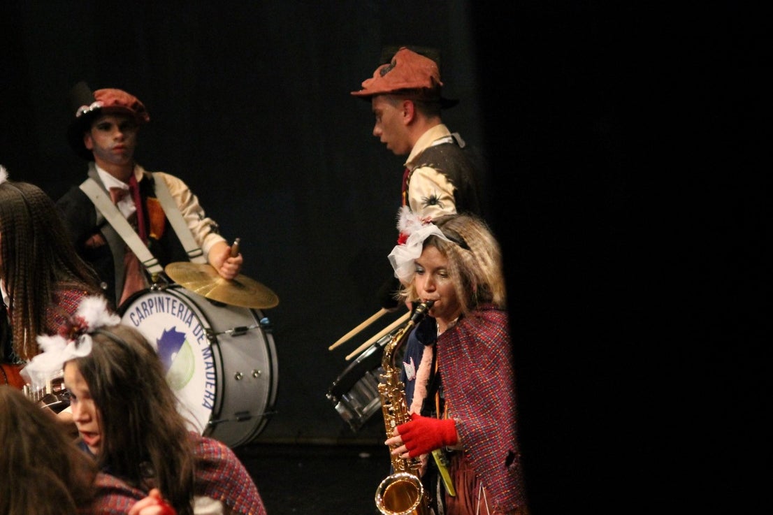 Imágenes de la actuación de Los Nuevitos Flama en el Concurso de Murgas Joven de Badajoz en el Carnaval 2019 (23-02-2019)