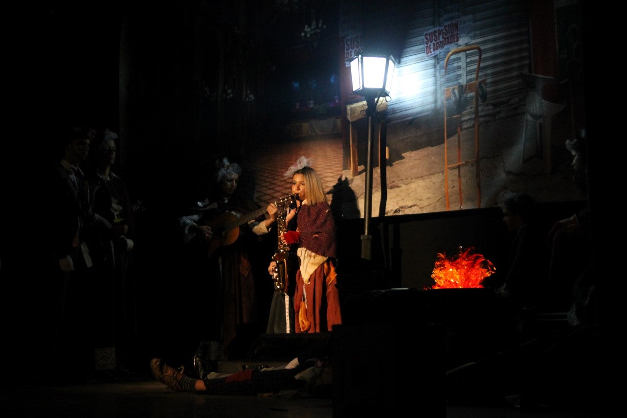 Actuación de Los Nuevitos Flama en el Concurso de Murgas del Carnaval de Valverde de Leganés 2019 (01-03-2019)