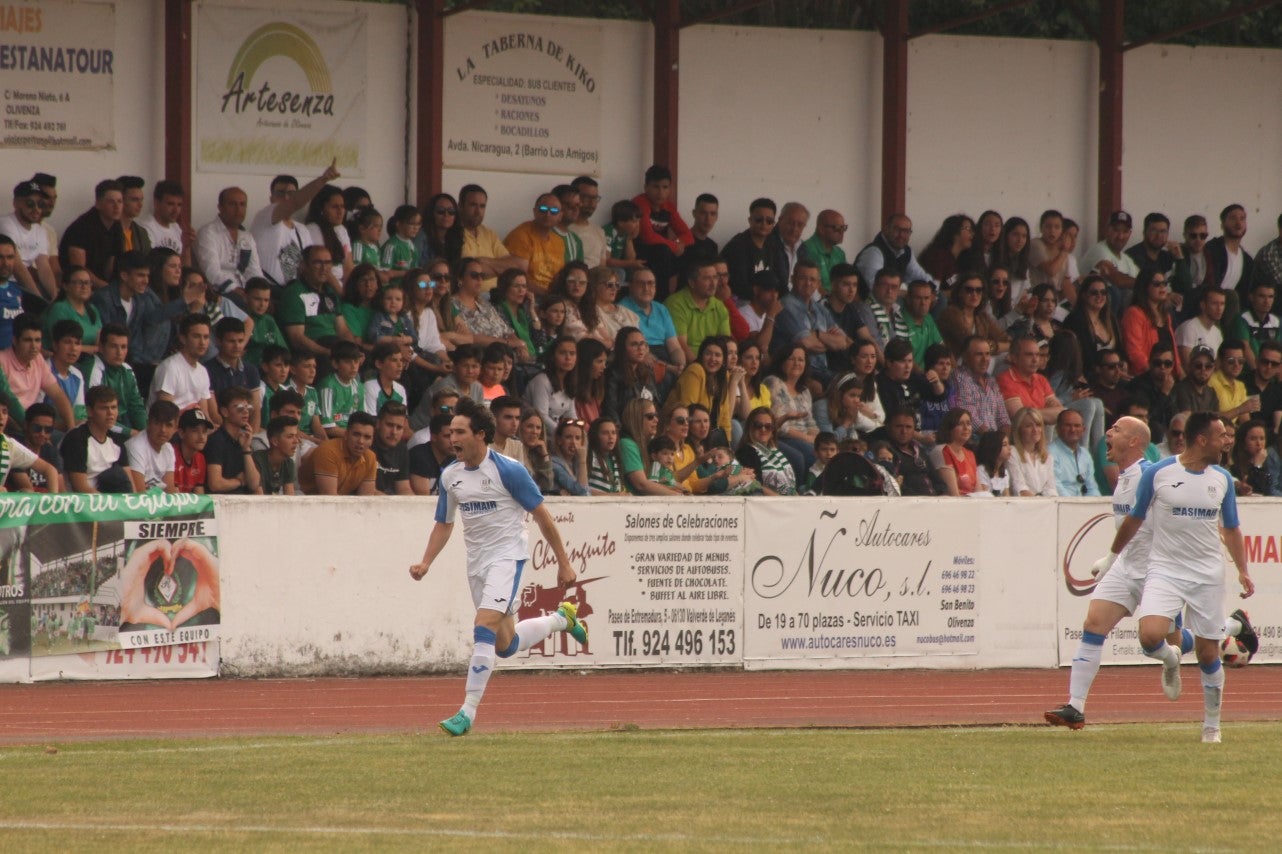 Algunas imágenes del último encuentro de liga de Tercera División disputado en la Ciudad Deportiva de Olivenza y que acabó 3-1 (19-05-2019)