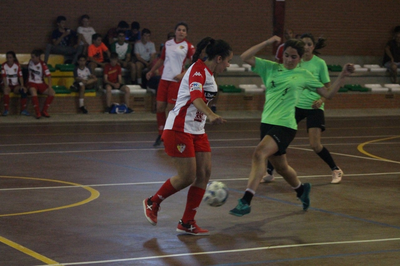 Algunas imágenes del encuentro femenino que enfrentó al equipo de Valverde y Almendral con el Santa Teresa en el pabellón polideportivo (28-05-2019)