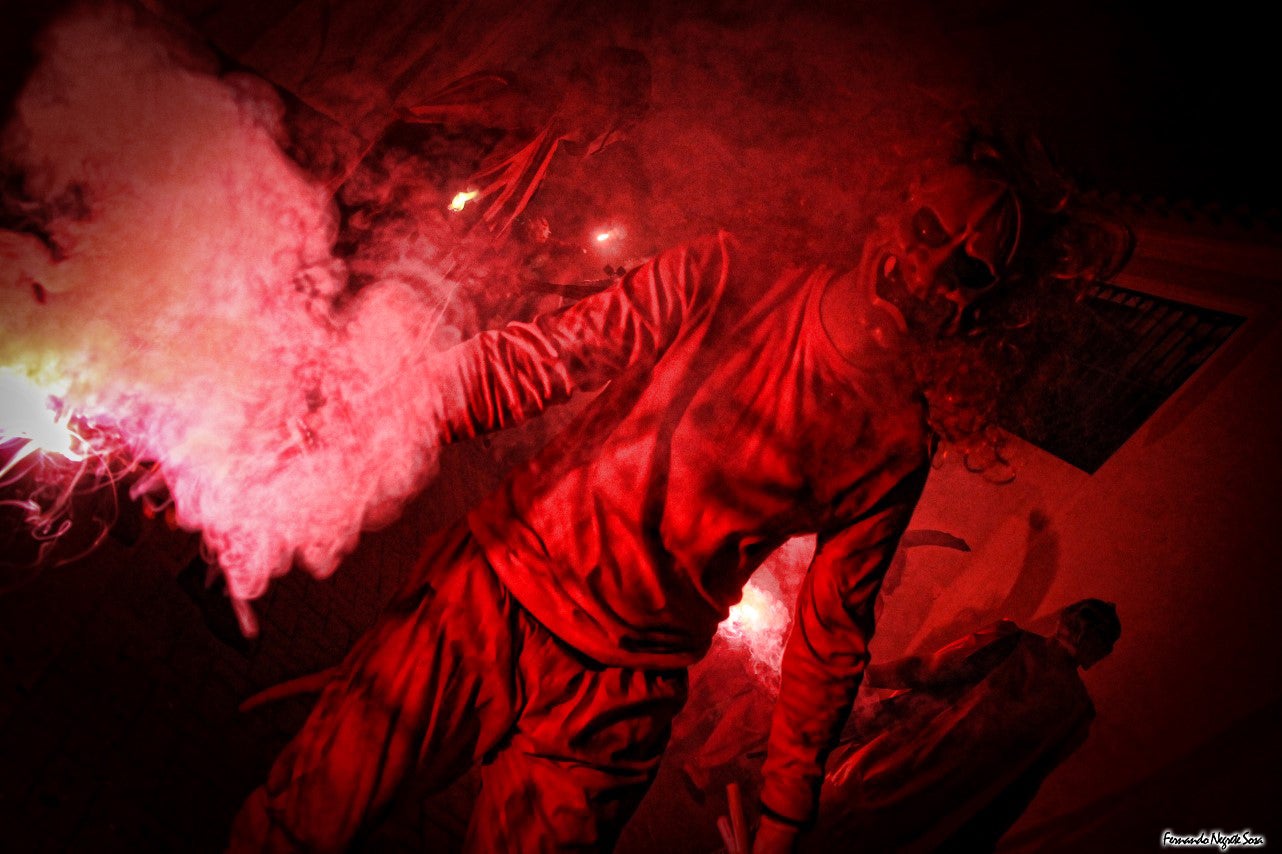 Imágenes del espectáculo de la Fuga de la Diabla celebrado en Valverde de Leganés (17-08-2019)